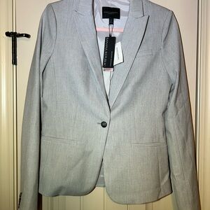 NWT Banana Republic Light Gray Single-Button Tailored Blazer women’s size 4